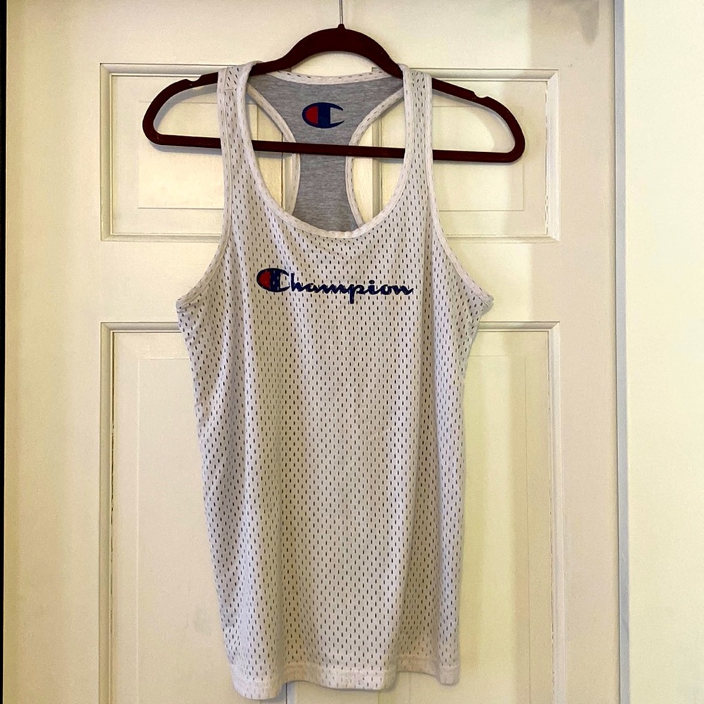 Champion mesh reversible work out top.